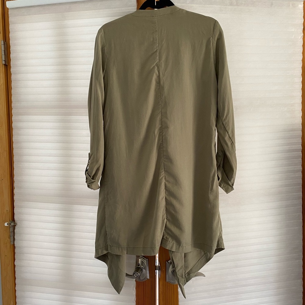 Olive Draped Blazer Jacket - image 4